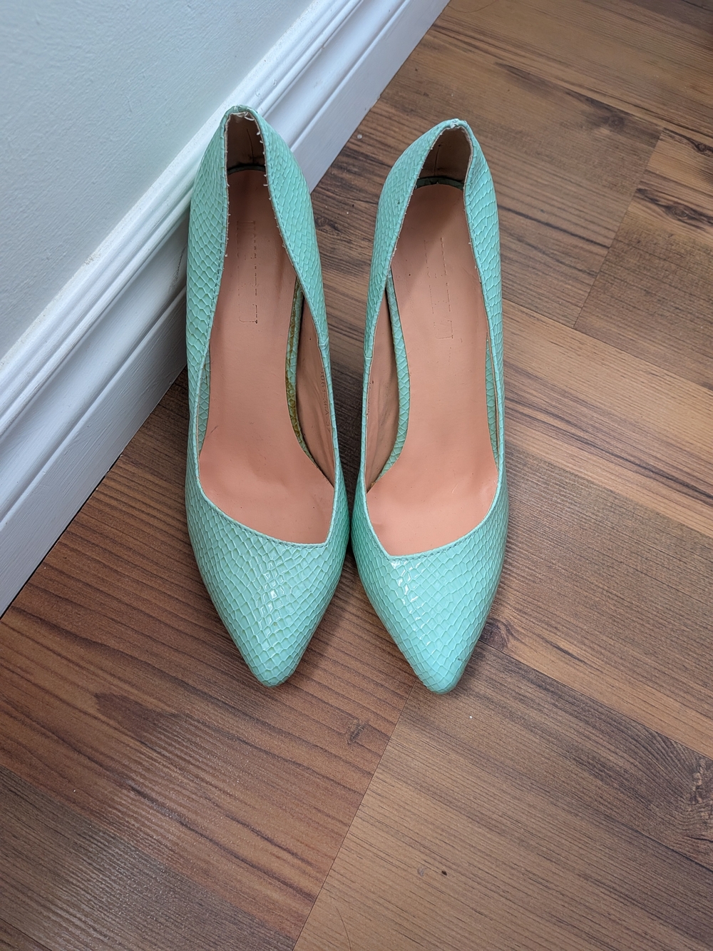 Mint Green Pointed Toe Pumps - Women's Heels